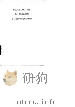 Peculiarities in English John Millington-Ward F.R.S.A. PDF电子版封面