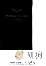 Progress in Optics Vol.Ⅲ1964 PDF电子版封面