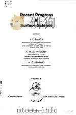 Recent progress in surface science.v.2.1964. PDF电子版封面