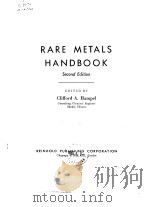 RARE METALS HANDBOOK Second Edition PDF电子版封面