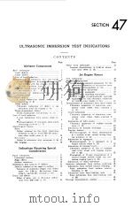 Section 47 Ultrasonic Immersion Test Indications PDF电子版封面