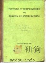 SMMM.Proceedinge of the 5th symposium.1960. PDF电子版封面