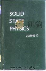 Solid state physics.v.15.1963. PDF电子版封面