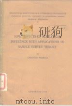 SOME ASPECTS OF STATISTICAL INFERENCE WITH APPLICATIONS TO SAMPLE SURVEY THEORY PDF电子版封面