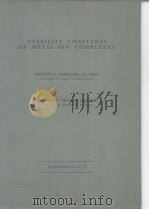 STABILITY CONSTANTS OF METAL-ION COMPLEXES（ PDF版）