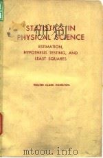 STATISTICS IN PHYSICAL SCIENCE PDF电子版封面