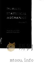 Studies in Statistical Mechanics volume II PDF电子版封面