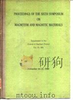 Symposium on Magnetism and Magnetic Materials.Proceedings of Symposium.1961. PDF电子版封面