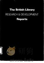 The British Library Research & Developivient Reports PDF电子版封面