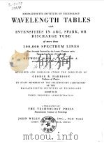 TABLES OF WAVELENGTHS（ PDF版）
