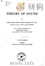 THEORY OF SOUND LORD RAYLEIGH PDF电子版封面