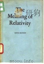 The Meaning of Relativity FIFTH EDITION PDF电子版封面