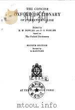 The Concise Oxford Dictionary of current english PDF电子版封面