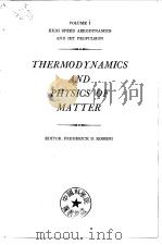 Volume ⅠHigh Speed Aerodynamics and JET Propulsion Thermodranmics and Phrsics of Matter 1955 PDF电子版封面