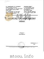 U.S.Weather Bureau.Manual of barometry(WBAN).v.1.1963. PDF电子版封面