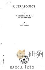 ULTRASONICS PDF电子版封面