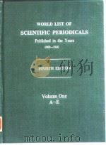 World list of scientific periodicals published in the years 1900-1960.v.1-3:A-E.1963. PDF电子版封面
