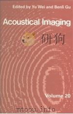 Acoustical Imaging Vol.20 PDF电子版封面