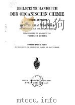 BEILSTEINS HANDBUCH DER ORGANISCHEN CHEMIE PDF电子版封面