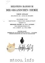 BEILSTEINS HANDBUCH DER ORGANISCHEN CHEMIE VIERTE AUFLAGE 1 PDF电子版封面