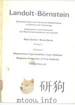Landolt-Bornstein Numerical Data and Functional Relationships in Science and Technology Zahienwerte PDF电子版封面