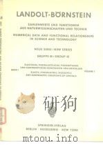 LANDOLT-BORNSTEIN ZAHLENWERTE UND FUNKTIONEN AUS NATURWISSENSCHAFTEN UND TECHNIK NUMERICAL DATA AND PDF电子版封面