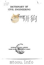 DICTIONARY OF CIVIL ENGINEERING PDF电子版封面 ROLT HAMMOND