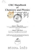CRC Handbook of Chemistry and Physics PDF电子版封面