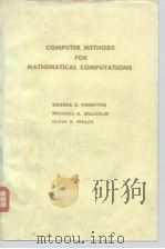 COMPUTER METHODS FOR MATHEMATICAL COMPUTATIONS PDF电子版封面