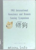 1983 International Geoscience and Remote Sensing Symposium DIGEST VOLUME I PDF电子版封面
