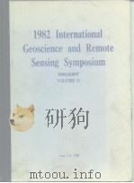 1982 International Geoscience and Remote Sensing Symposium DIGEST VOLUME II PDF电子版封面