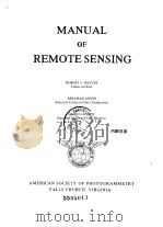 MANUAL OF REMOTESENSING PDF电子版封面