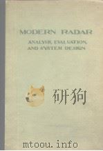 MODERN RADAR ANALYSIS,EVALUATION,AND SYSTEM DESIGN PDF电子版封面 RAYMOND S.B.ERKOWITZ