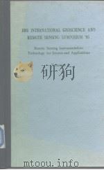 1985 INTERNATIONAL GEOSCIENCE AND REMOTE SENSING SYMPOSIUM(IGARSS'85) Remote Sensing Instrument PDF电子版封面
