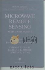MICROWAVE REMOTE SENSING ACTIVE AND PASSIVE Volume Ⅲ PDF电子版封面 0890061920