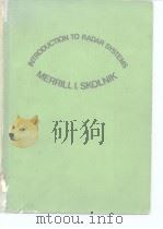 INTRODUCTION TO RADAR SYSITEMS PDF电子版封面