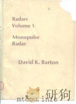 Radars Vloume 1 Monopulse Radar PDF电子版封面