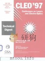 CLEO'97 Conference on Lasers and Electro-Optics PDF电子版封面