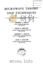 MICROWAVE THEORY AND TECHNIQUES PDF电子版封面