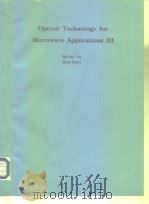 Optical Technology for Microwave Applications III PDF电子版封面 0892528249