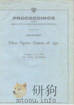 Fiber optics comes of age;proceedings of the SPOIE. PDF电子版封面