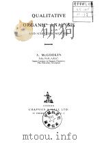 Qualitative organic analysis and Scientific method PDF电子版封面 A.Mcgookin