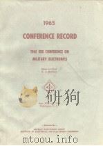 1965 IEEE Conference on Military Electronics PDF电子版封面