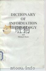 Dictionary of Infermation Technology 1982. PDF电子版封面