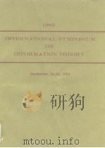 1983 International Symposium on Information Theory PDF电子版封面