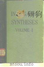 INORGANIC SYNTHESES VOLUME I PDF电子版封面