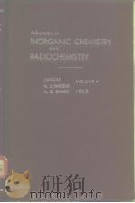 Advances in INORGANIC CHEMISTRY AND RADIOCHEMISTRY VOLUME 4 1962 PDF电子版封面