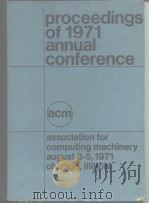 Proceedings of 1971 annual conference. PDF电子版封面