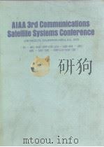 AIAA 3d Communications Satellite Systems Conference .vol.2 PDF电子版封面