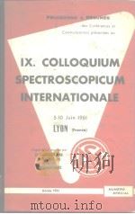 IX. COLLOQUIUM SPECTROSCOPICUM INTERNATIONALE（ PDF版）